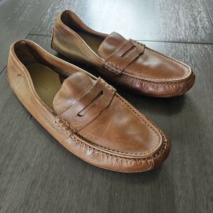 Cole Haan Mens Grant Canoe Penny C12134 Brown Leather Driving Mocs Loafers 12M